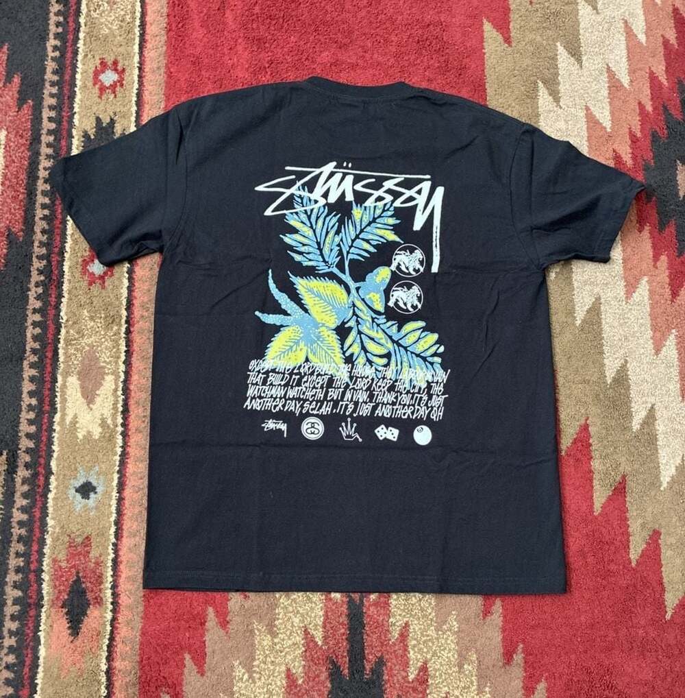 Stussy Graphic Print Short Sleeve Black T-Shirt Size L - Picture 4 of 7